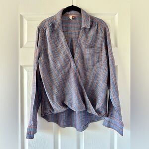 Anthropologie Pilcro Wrap Blouse Size S